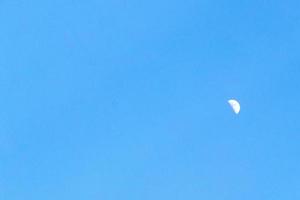 Close up of the moon shining brightly in Mexico. photo