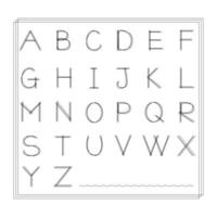 Lindo alfabeto de letras escritas a mano. fuente dibujada a mano. aislado sobre fondo blanco, diseño plano, vector eps10