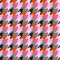 colorful geometric hounds tooth pattern background vector
