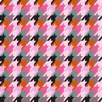 colorful geometric hounds tooth pattern background vector