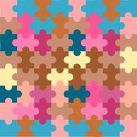 pattern with puzzle pieces background vector