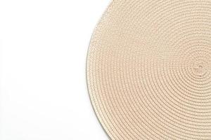 beautiful weave placemat on white background photo