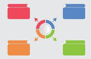 plantilla infográfica de la carpeta de mapeo mental tema de diagrama moderno, vector infográfico de presentación