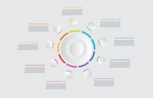 Infographic template of circle modern diagram topic , presentation infographic vector