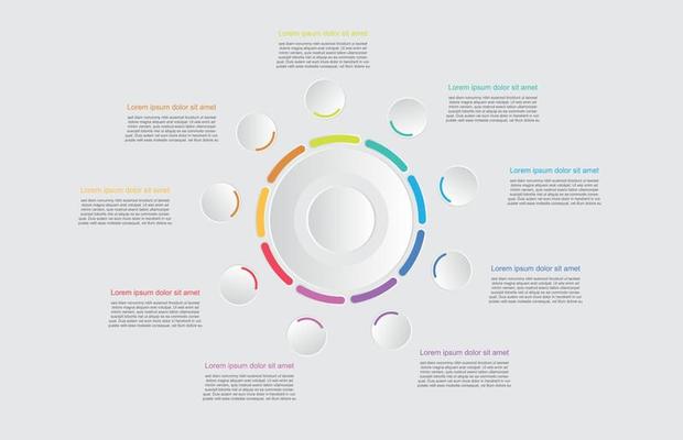 Infographic template of circle modern diagram topic , presentation infographic vector