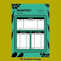 budget monthly in flat design illustration vector