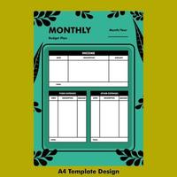 budget monthly in flat design illustration vector