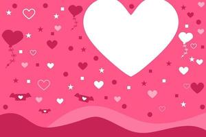 valentine love background in flat design illustration vector