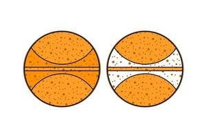 ball basket icon or logo in flat design vector