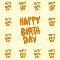 word happy birthday in flat design illustration vector