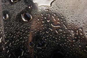 Background covered with water drops in  close-up photo