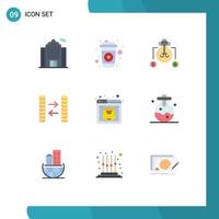 9 Universal Flat Colors Set for Web and Mobile Applications web security idea hosting exchange Editable Vector Design Elements
