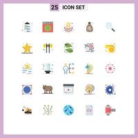 Set of 25 Modern UI Icons Symbols Signs for view find unlock money bag Editable Vector Design Elements
