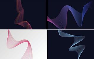 modern wave curve abstract presentation background Pack vector