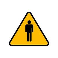 Warning slippery when wet sign and symbol graphic design vector illustration