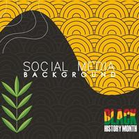 Publicaciones en redes sociales del mes de la historia negra. celebrando el mes de la historia negra. vector
