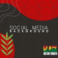 black history month social media posts. Celebrating black history month. vector