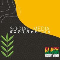 black history month social media posts. Celebrating black history month. vector