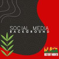 Publicaciones en redes sociales del mes de la historia negra. celebrando el mes de la historia negra. vector