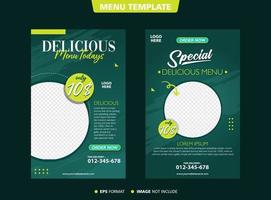 template menu background green vector