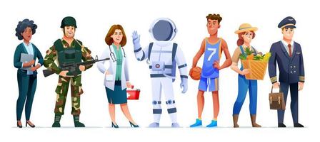 People of different profession characters vector illustration