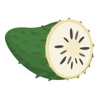 Nature soursop icon cartoon vector. Graviola plant vector