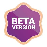 Beta version pack icon cartoon vector. Digital web vector