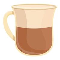vector de dibujos animados de icono de taza de bebida. café helado