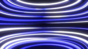 Blue luminous lines raised from magical energy lines and stripes on a black background. Abstract background. Video in high quality 4k, motion graphics design