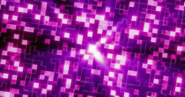 abstrakter hintergrund von lila glänzenden spiegel schillernden quadraten und rechtecken digital hallo-tech. Bildschirmschoner schöne Videoanimation in hoher Auflösung 4k video