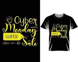 Cyber Monday super sale t shirt design vector