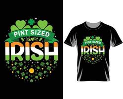 vector de diseño de camiseta del día de san patricio irlandés del tamaño de una pinta