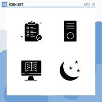 Set of Commercial Solid Glyphs pack for hospital computer report devices ontechnology Editable Vector Design Elements