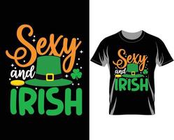 vector de diseño de camiseta sexy e irlandesa del día de san patricio