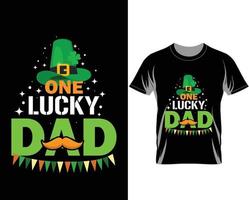 One lucky dad St Patrick's day t shirt design vector
