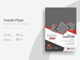 Minimal Corporate Food Business Flyer Design Template. Vol - 02 vector