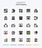 Creative Online Shopping 25 Line FIlled icon pack  Such As exchange. business. rate. parachute. exchange vector