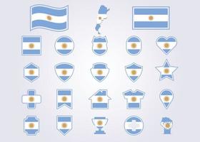 bundle of Argentina icon flag symbol sign vector illustration design