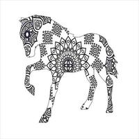 Llama and horse for coloring book,coloring page,coloring picture and other design element.Vector vector