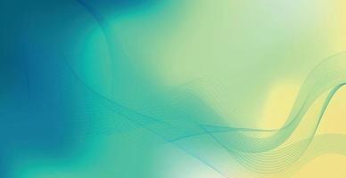 Panoramic colorful abstract stylish multi background with wavy lines - Vector