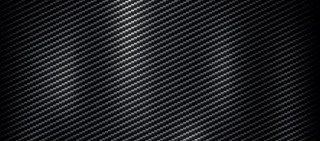 textura panorámica de fibra de carbono oscura con reflejos - vector