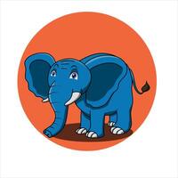 elefante azul en diseño de ilustración vectorial vector