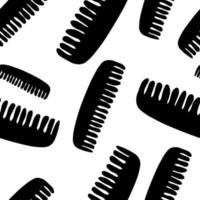 Seamless pattern comb, tool for combing hair vector