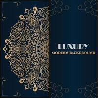 Unique and luxury mandala background in golden color for invitation and other work. vector