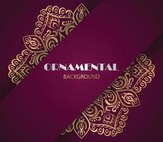 Unique and luxury mandala background in golden color for invitation and other work. vector