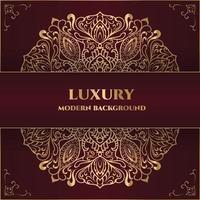 Unique and luxury mandala background in golden color for invitation and other work. vector