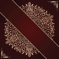 Unique and luxury mandala background in golden color for invitation and other work. vector