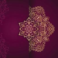 Unique and luxury mandala background in golden color for invitation and other work. vector