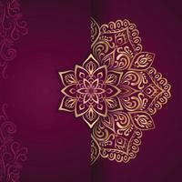 Unique and luxury mandala background in golden color for invitation and other work. vector