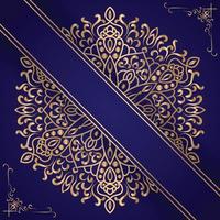 Unique and luxury mandala background in golden color for invitation and other work. vector